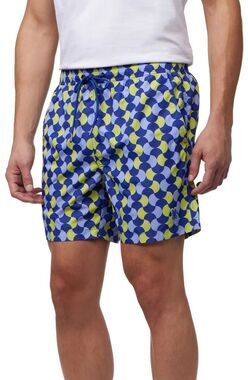 Psycho Bunny Colchester Purple Wavy Checkboard Swim Truck Size Small Inseam 6”